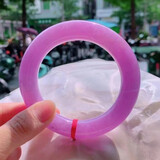翡翠祥 翡翠手镯缅甸天然a货翡翠玉石玉镯玻璃种珠宝玉器冰种圆条满色阳绿镯子送妈妈送老婆礼物【付定金】 紫罗兰圆条，已联系客服选货，尾款1000