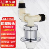 潜水艇（Submarine）洗衣机防臭地漏接头 下水管道三通盖子 排水管通用防溢水防虫 双弯头款-接两根排水管