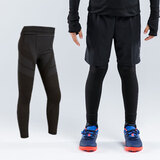 迪卡侬（DECATHLON）儿童紧身衣保暖训练服儿童运动透气速干衣秋长袖内衣KIL 长裤-【500针织黑色】 170 （14-15岁 161-172）