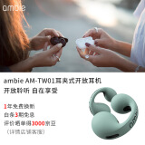 ambie真无线蓝牙耳机耳夹式AM-TW01 灰烬绿