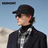 卡蒙（Kenmont）km-2528帽子男平顶帽户外四季通用帽春秋鸭舌帽英伦休闲帽 黑色