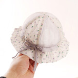 贝娜茜婴儿帽子夏季薄款女宝宝男遮阳防晒渔夫帽网格韩版太阳帽渔夫帽可调夏天 PM510-网格款-浅紫 3-18个月（40-48CM）