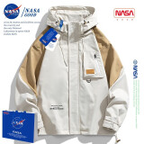 NASAGOOD官方外套男春秋季潮流休闲夹克男士工装棒球服上衣服春季男装大码 NA22卡其 3XL（建议160-175斤）
