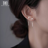 DAISY DREAM999足银耳线流苏耳钉女气质设计感小耳坠银耳环2025年新款耳饰品 小方块耳线（999银针）