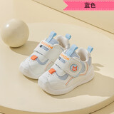 Ginofu童鞋机能鞋春秋款单鞋学步鞋宝宝软底防掉小童一岁男女小童宝宝鞋 天蓝色K96 18  内长13.3脚长约12.4-12.8