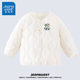 真维斯儿童羽绒服内胆男童冬季校服神器女童纯色冬装轻薄保暖内搭童装 【轻薄羽绒内胆】奶白 140