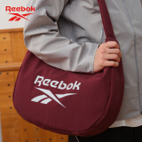 Reebok极简风大容量HOBO流浪包 瑜伽包饺子包女 单肩斜挎包男 酒红色