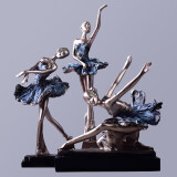 福美林（FUMEILIN）欧式客厅家居装饰品创意电视柜酒柜抽象工艺品摆件雕塑艺术品礼品 芭蕾女孩三件套