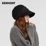 卡蒙（Kenmont）甜美纯色百搭毛呢贝雷帽显脸小女秋冬日系圆脸鸭舌蓓蕾帽km-5186
