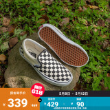 VANS范斯官方 经典款Slip-On黑白棋盘格经典一脚蹬鞋帆布鞋低帮 黑白棋盘格 45