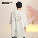Dangerous people薛之谦dsp新年礼遇季泼墨纸袋人短袖T恤男宽松潮流半袖体恤 白色 L