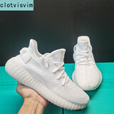 clotvisvim男鞋夏莆田跑步鞋350满天星休闲女鞋学生透气软底情侣贾基椰子鞋 全白【真爆高配版】 40