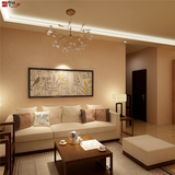 昕璧辉现代简约百搭无缝提花墙布 素色纯色客厅工程壁布批发 橘黄色