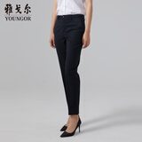 雅戈尔（YOUNGOR）休闲裤女TR休闲裤裤子顺滑冰凉触感新品 藏青 27 155/66A