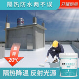 禹格 屋顶隔热涂料楼顶外墙防水防晒材料彩钢瓦铁皮房反射降温涂料 隔热防水涂料1kg 施工面积3平