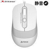 双飞燕（A4TECH）飞时代FM10S商务办公鼠标笔记本台式便携多彩时尚对称人体工学 象牙白[静音版]
