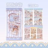 多加(duga)小麻薯weeks手帐本方格内页方方本子可爱简约学生少女笔记本ins迷你手账记事本册 运动小狗（特油贴纸*5）