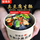 聚美合湖南特产长沙臭豆腐生胚经典黑色正宗油炸臭干子半成品小吃家庭装 20大片黑+配料450g