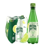 Perrier 法国进口巴黎水（Perrier）充气天然矿泉水含气果味气泡水饮料 【青柠】500mL*12瓶