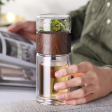 WINTERPALACE 玻璃杯子泡茶叶杯双层耐高温茶水分离杯办公室水杯男士个人专用 茶水分离 240ml