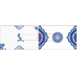 Ecojoy 艺享 卡片式U盘定制优盘LOGO 刻字印图名片个性创意婚庆礼品办公投标硬盘配件储存upan闪存存储 USB2.0青花瓷 16G