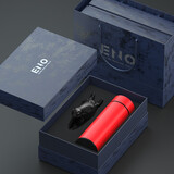 eno高档保温杯男女士999足银杯子茶水分离泡茶杯水杯定制商务办公杯 中国红  马到成功礼盒 证书随货 430ml