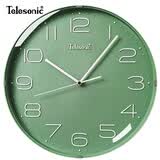天王星（Telesonic）挂钟12英寸日式简约挂钟家用客厅时钟装饰石英钟卧室时钟表30cm