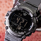 卡西欧（CASIO）男表小方块电子表 运动手表学生手表 多功能防水男士手表 黑色反显AE-1500WH-8B