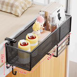 木格格床边挂篮宿舍床头置物架寝室收纳好物挂床神器床上铺置物架悬挂式 黑色加大号挂钩+纸巾架