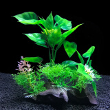 博宇鱼缸造景石 水草鹅卵石水族箱布置 假山沉木仿真 盆景装饰 水草：K403