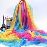 青衣麻相 大尺寸沙滩巾丝巾围巾女春秋薄款纱巾长款春夏F