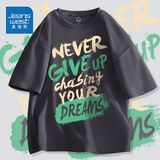 真维斯儿童短袖t恤男童潮流百搭夏季衣服10岁男孩纯棉半截袖轻薄上衣 【纯棉洋气】星空灰ZRD222 160