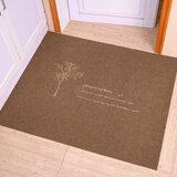来去薄款定制入户大门口蹭土地垫进门家用脚垫玄关门厅除尘地垫可裁剪 棕黄色发财树 80*120