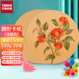 天章 （TANGO）浅棕色圆卡纸220g 直径25cm硬卡纸 儿童幼儿园学生手工折纸 圆纸美术绘画纸剪纸DIY牛皮纸 20张/包