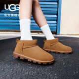 UGG秋季新款男女同款舒适短筒靴时尚雪地靴1166732CHE|栗色38