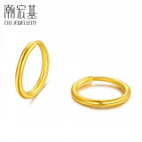潮宏基足金黄金耳环耳钉女士计价 清幻 EEG30000671 约1.15g
