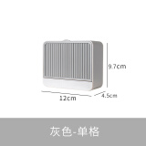 乐艺佳双层沥水肥皂盒壁挂式香皂盒免打孔卫生间置物架浴室大号双格香皂架肥皂架 单格（灰色）