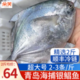 朵芙青岛海捕银鲳鱼 4斤 白鲳扁鱼平鱼 海鱼 生鲜鱼类 海鲜水产 超大2-3条/斤 2斤超值