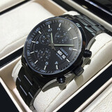 卡罗莱（CALUOLA）手表男士男款黑武士机械表全自动品牌正品男表男生生日礼物送男友 全黑钢带