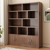 纪辰书架置物架落地展示架家用客厅陈列柜卧室收纳储物柜简易分层书柜 原野橡木色丨店长推荐丨140cm