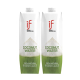 if 泰国进口 椰子水 果汁饮料 原味1L*2瓶