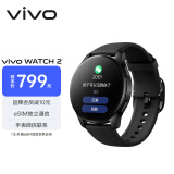 vivo WATCH 2 原力黑 智能手表  血氧监测 智能运动 SOS紧急联络 eSIM独立通信 强劲续航 男表