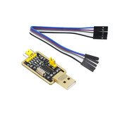 尘土 USB转TTL模块USB转串口下载线CH340G/RS232升级板刷机板线RS232升级串口线 RS232升USB转TTL模块 土豪金CH340G 一个装