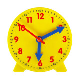 沪教 直径10cm钟表模型 时钟钟面 分针时针认识时间小学一二年级数学教具学具 三针联动 12时