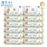 强生（Johnson）婴儿护肤湿巾娇嫩倍护80片温和清洁 棉柔质感新生宝宝口手洗脸巾 婴儿护肤湿巾* 80抽 12包