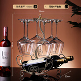 康之润（KANGZHIRUN）铁艺红酒架创意葡萄酒架 红酒架摆件时尚家饰铁艺酒瓶架展示架 花船金色+勃艮第450毫升6只