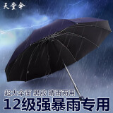 天堂伞大号雨伞10骨加大加固男女双人晴雨两用学生伞折叠定制印刷logo 藏青-晴雨两用10骨加固直径108cm