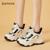 达芙妮内增高老爹鞋女百搭显脚小显高休闲女鞋4622101114 黑色 36 