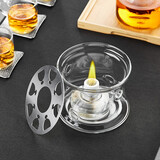 美斯尼 酒精炉煮温茶器家用玻璃保温底座酒精灯恒温底座加热炉茶具配件 大酒精炉 适用12cm壶底以下