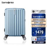 新秀丽（Samsonite）行李箱25英寸拉杆箱时尚旅行箱包竖条纹拉链密码箱蓝色GU9*11002